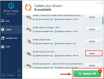 actualizar drives con driver easy