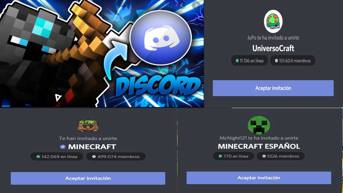 ndhuwur 10 server Discord dening minecraft ing basa Spanyol - GuíasTeam