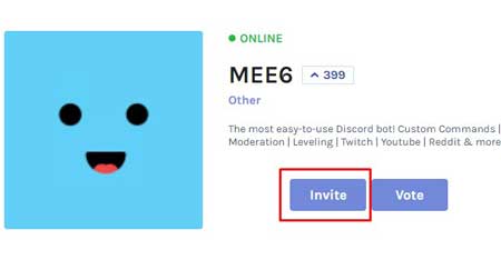mee6 añadir bot a discord