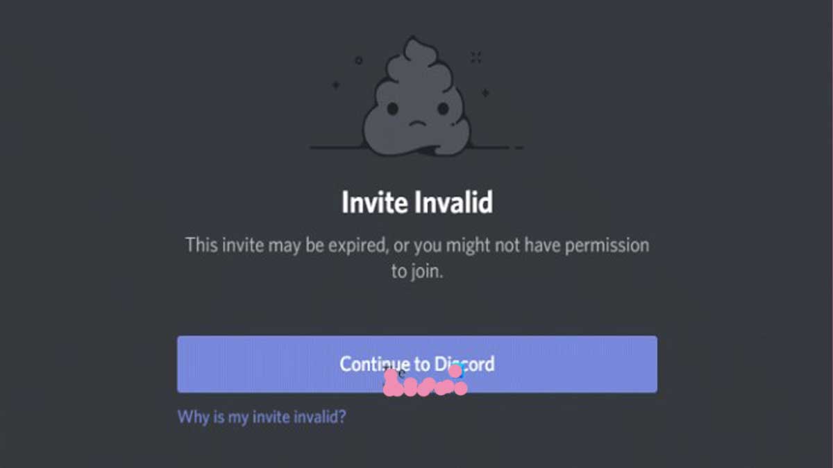 error de invitación inválida en Discord o no se puede aceptar la invitación de Discord