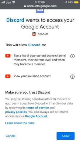 conectar discord y youtube
